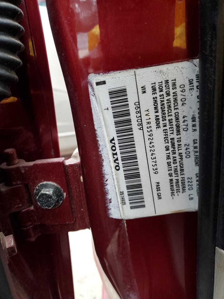 2005 Volvo S60 2.5T VIN: YV1RS592452437539 Lot: 42298475