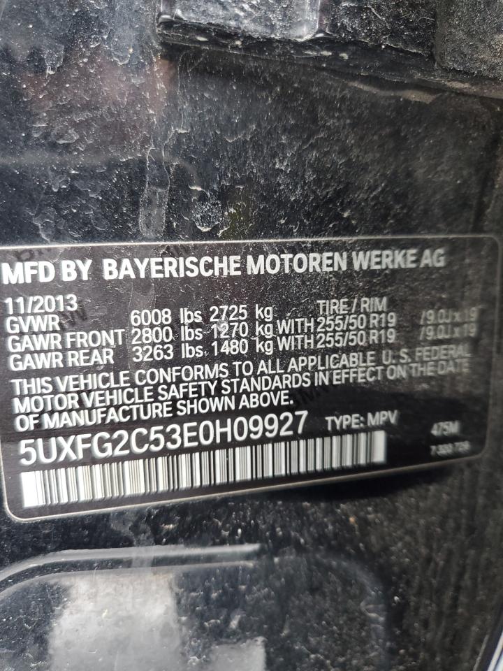 VIN 5UXFG2C53E0H09927 2014 BMW X6 no.14