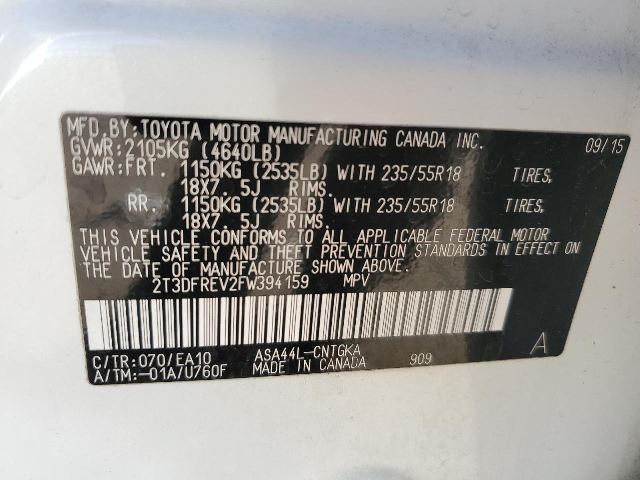 2015 Toyota RAV 4 - Image 14