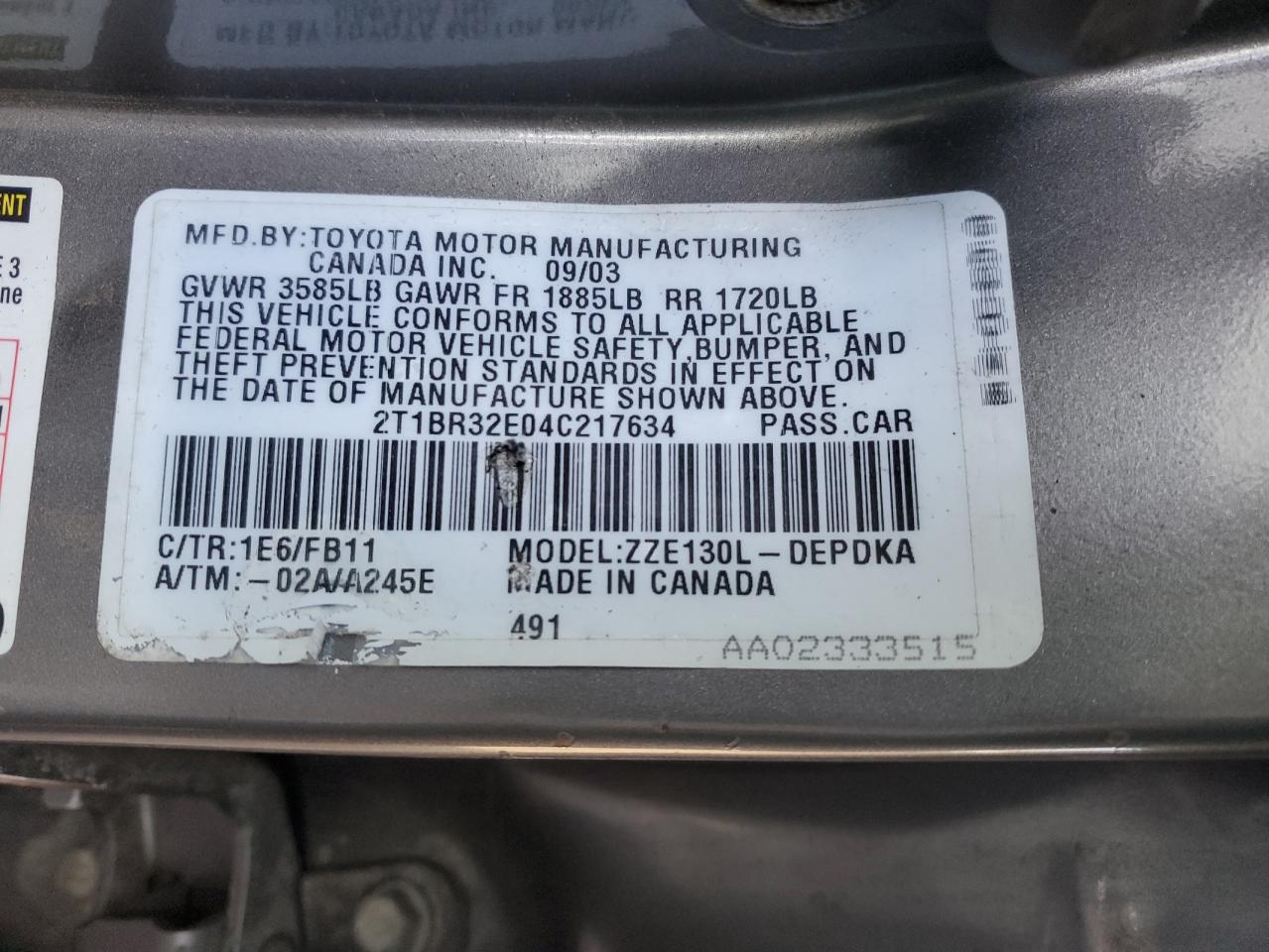 2004 Toyota Corolla - Image 14