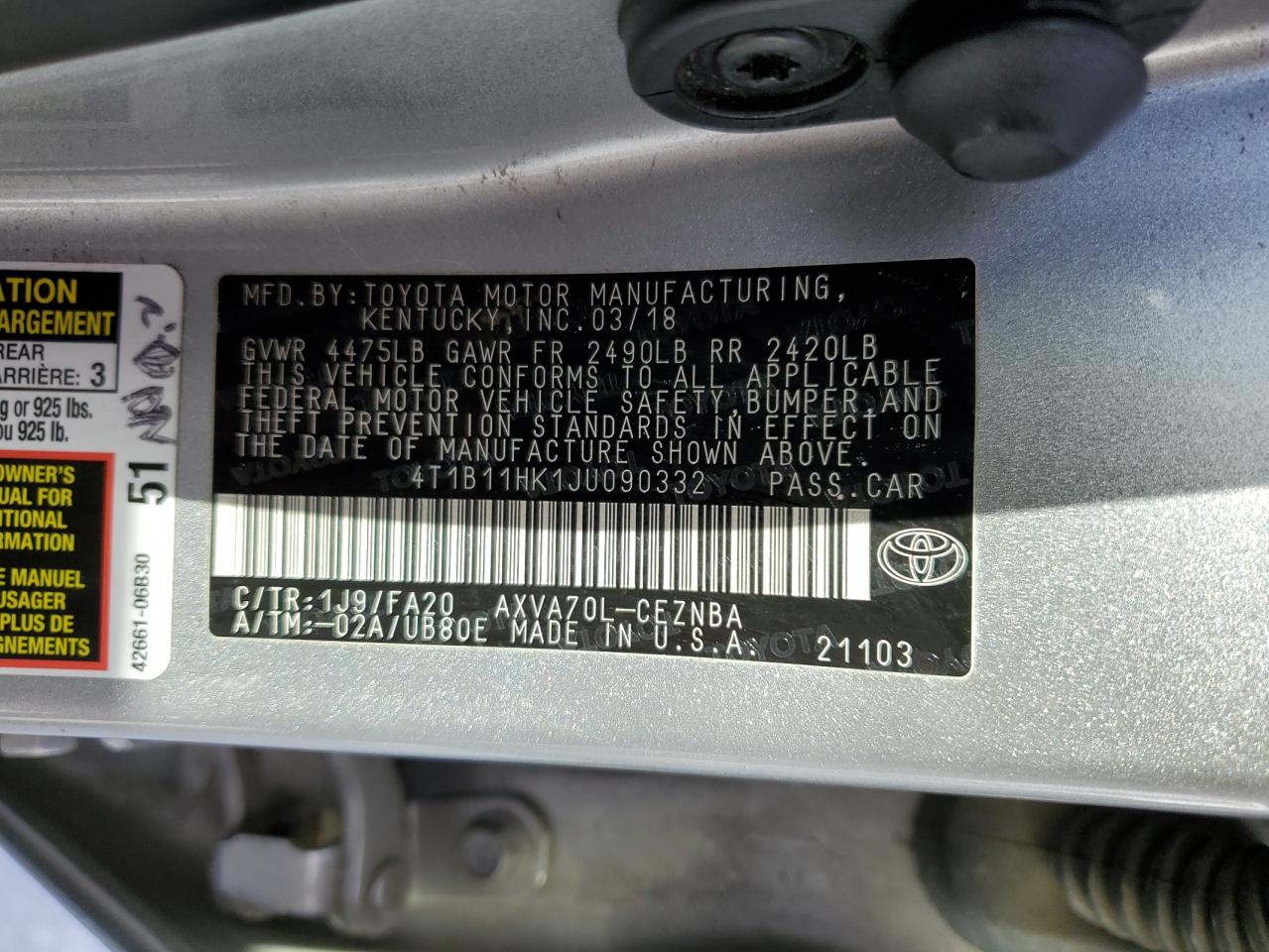 2018 Toyota Camry - Image 12