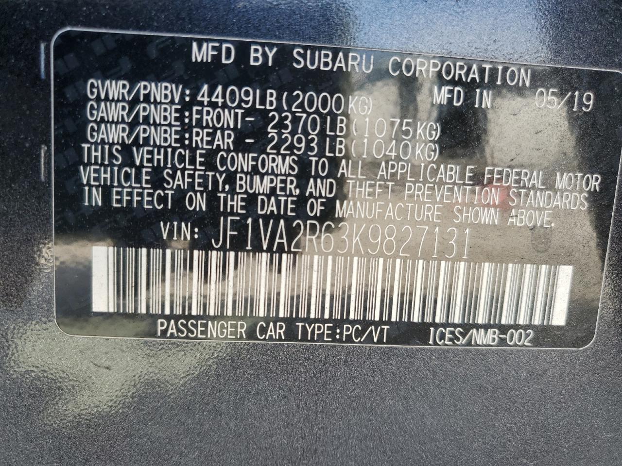 2019 Subaru WRX - Image 13