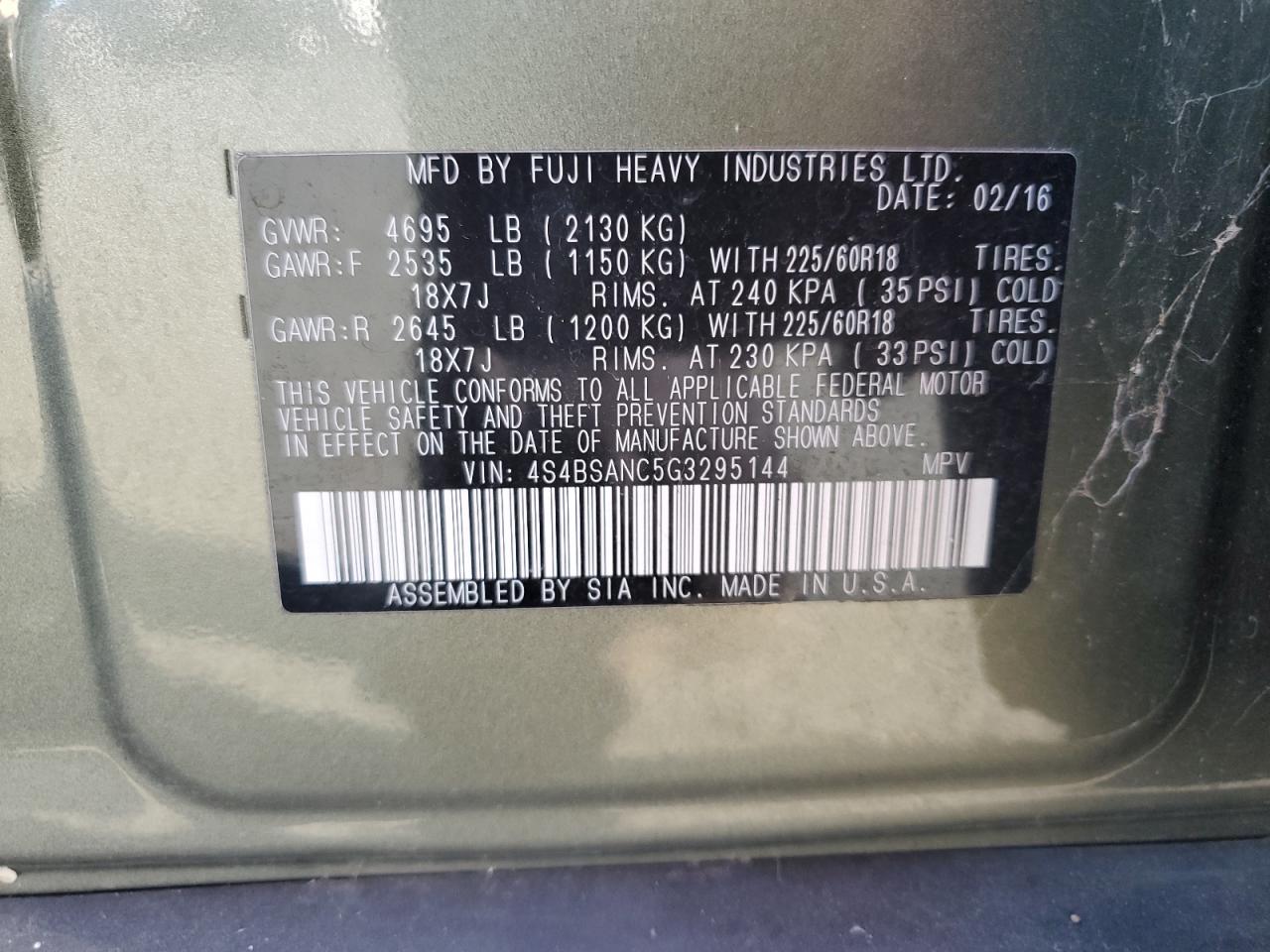 2016 Subaru Outback - Image 14