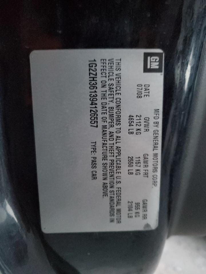 2009 Pontiac G6 Gt VIN: 1G2ZH361394126557 Lot: 42838565