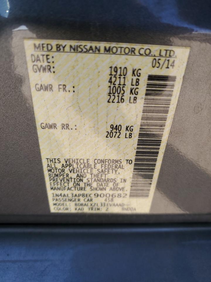 VIN 1N4AL3AP8EC900682 2014 NISSAN ALTIMA no.12