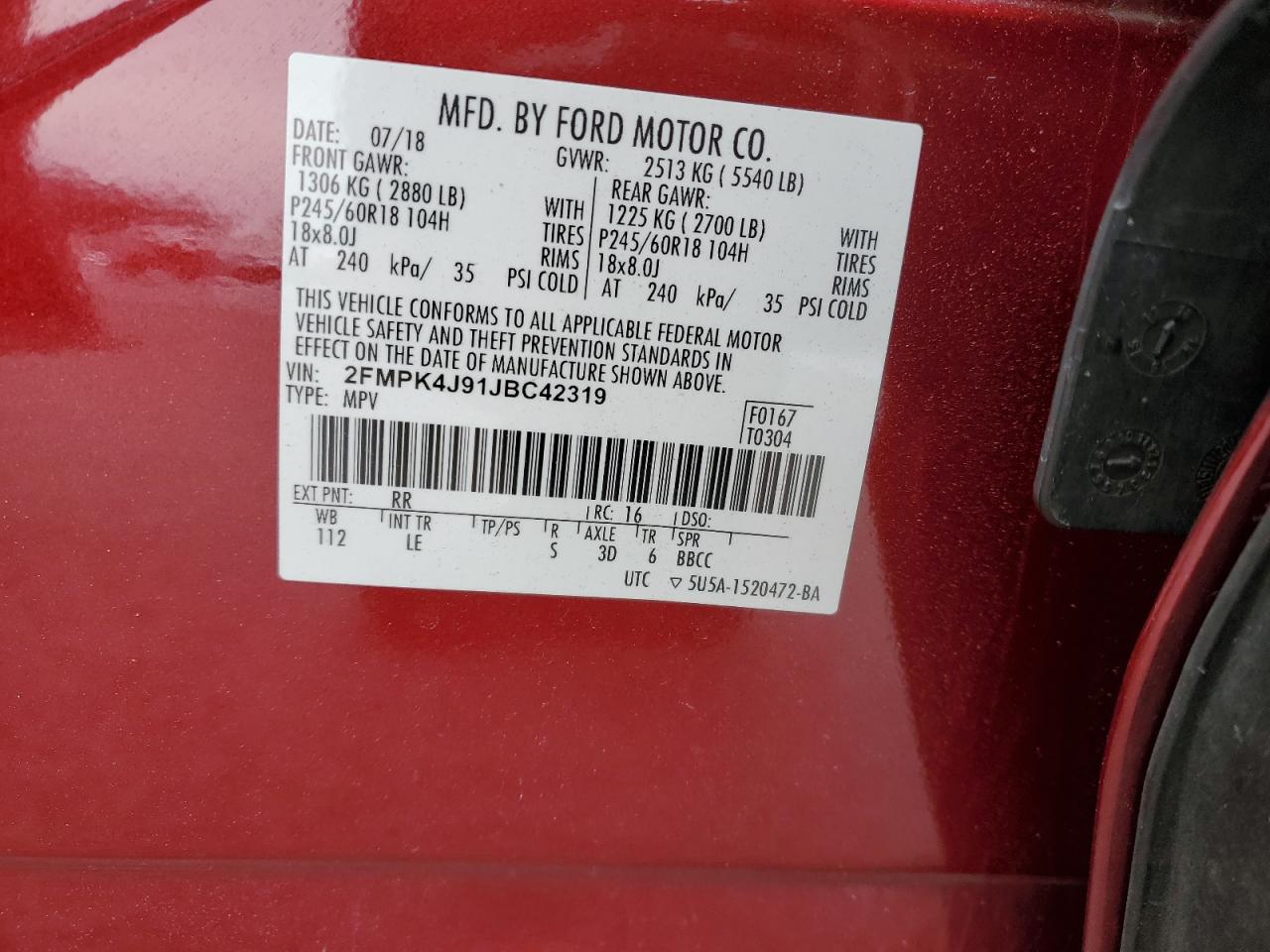 2018 Ford Edge - Image 14