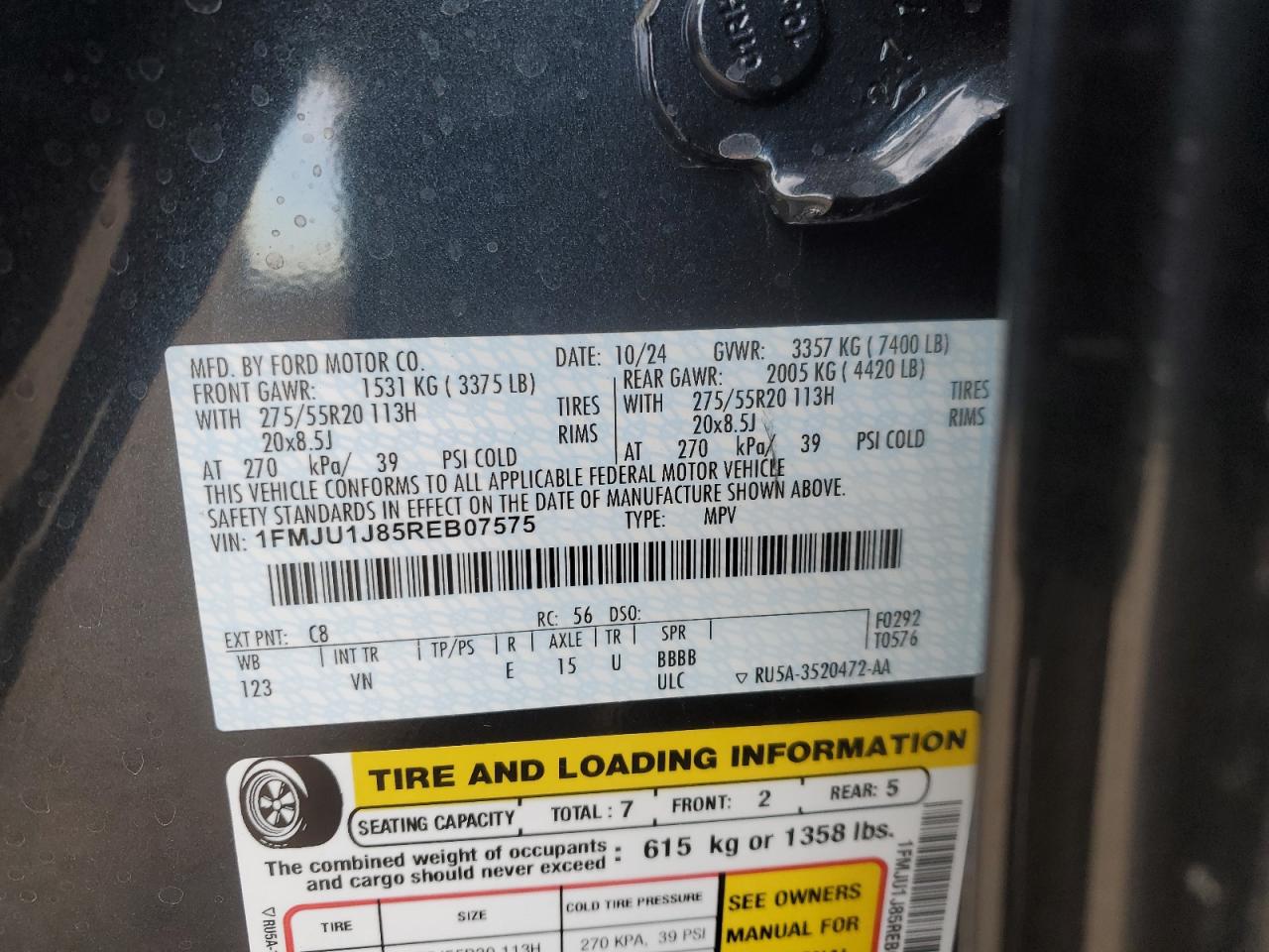 2024 Ford Expedition Xlt VIN: 1FMJU1J85REB07575 Lot: 88152925