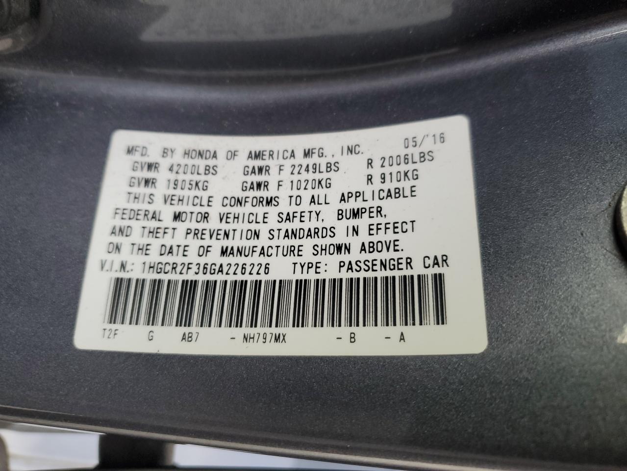 2016 Honda Accord - Image 13