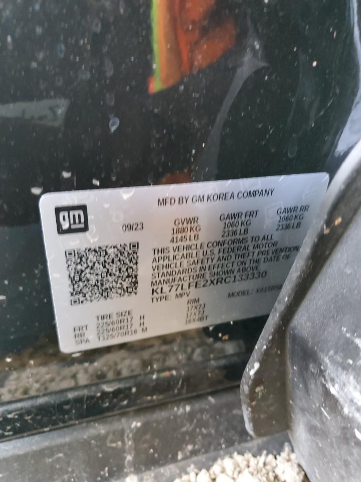 2024 Chevrolet Trax Ls VIN: KL77LFE2XRC133330 Lot: 41496325