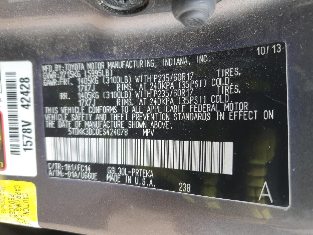 2014 Toyota Sienna - Image 13