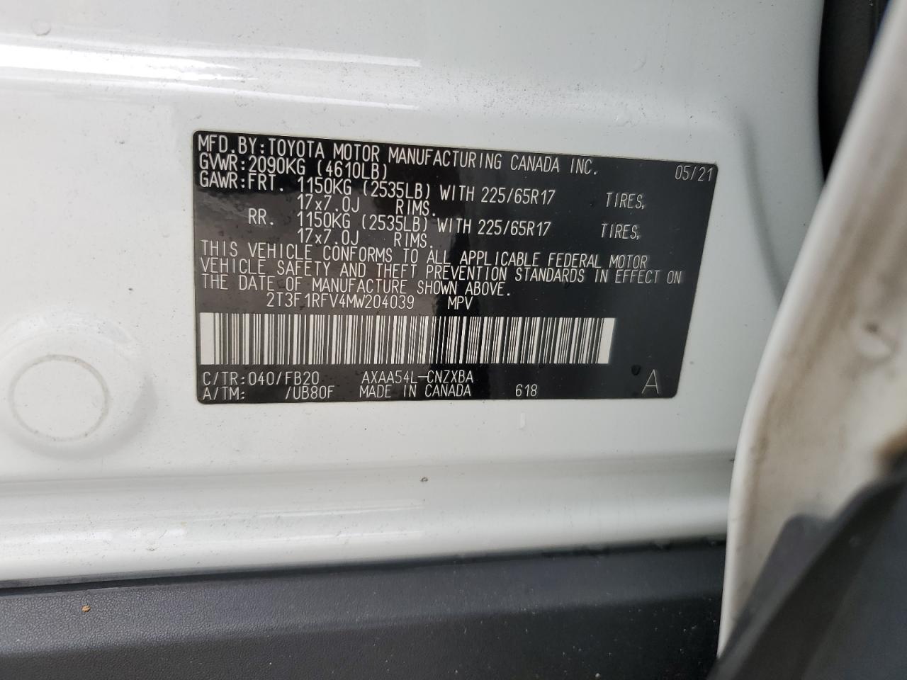 2021 Toyota RAV 4 - Image 15