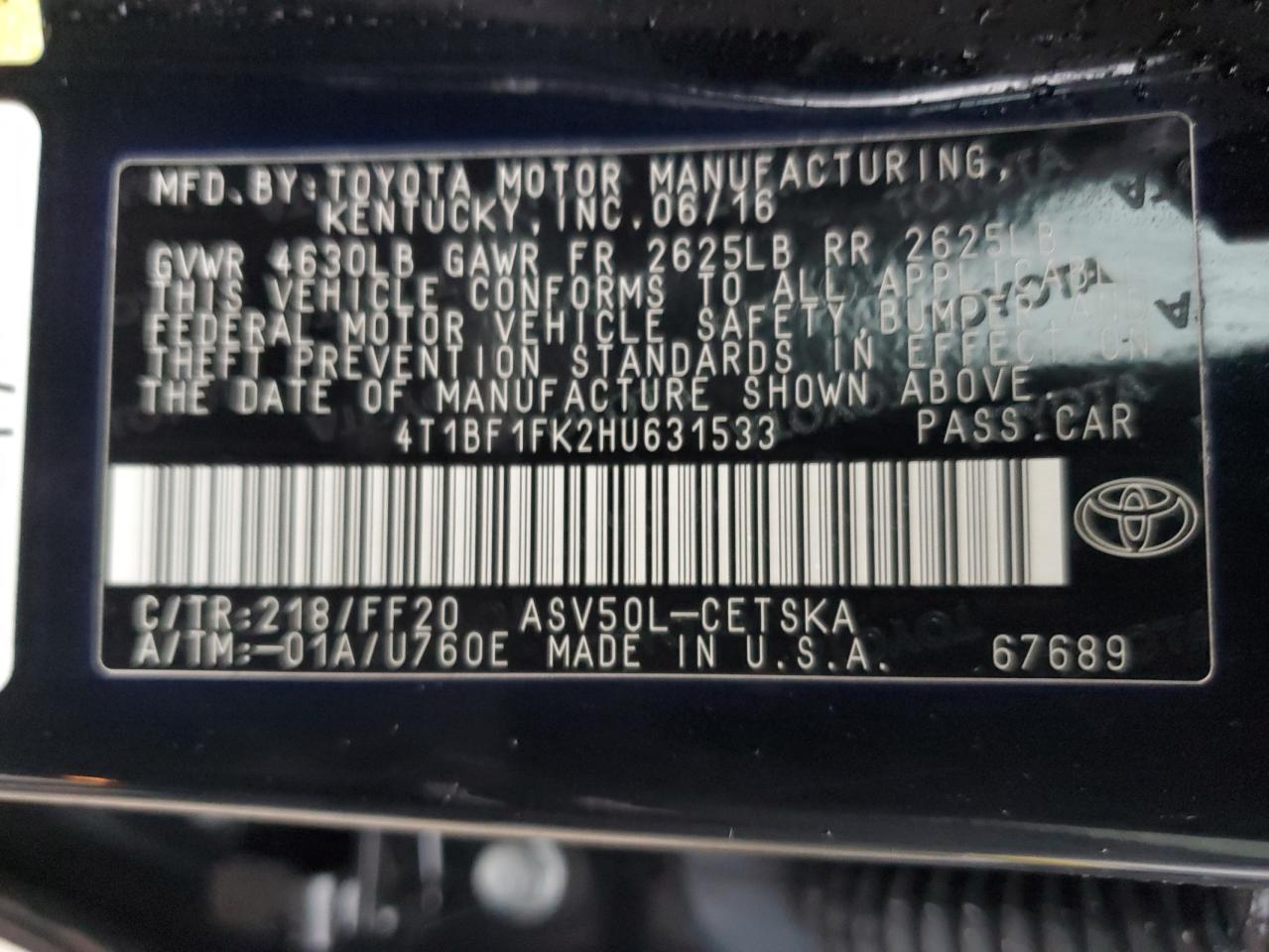 2017 Toyota Camry - Image 14