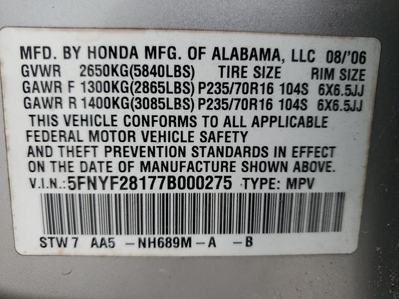 2007 Honda Pilot - Image 13