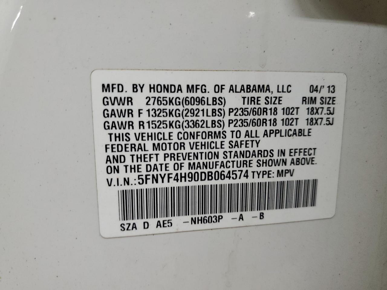 2013 Honda Pilot - Image 13
