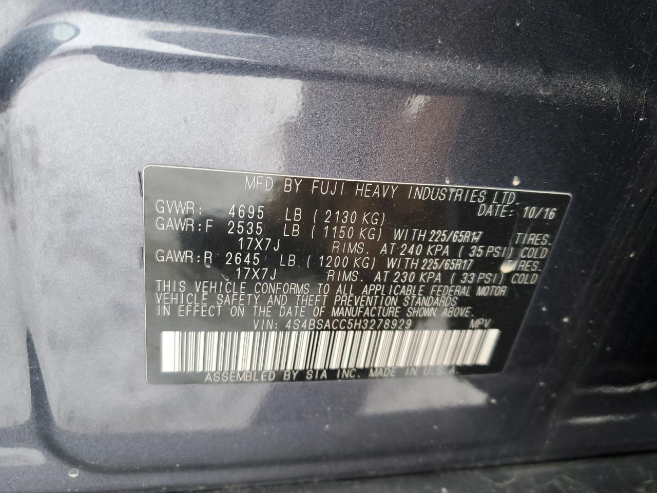 2017 Subaru Outback - Image 12