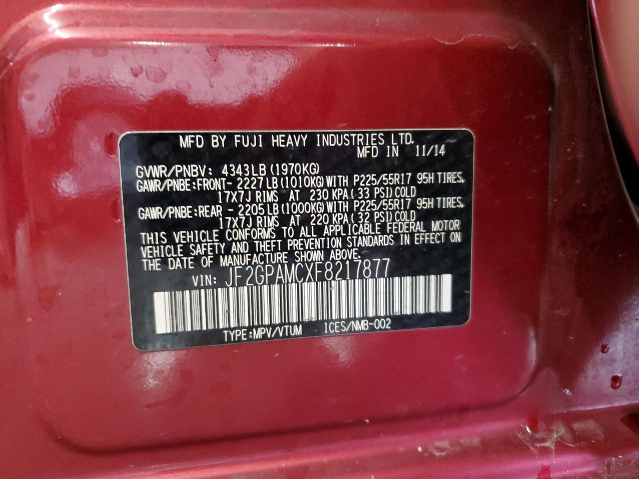 2015 Subaru XV - Image 13