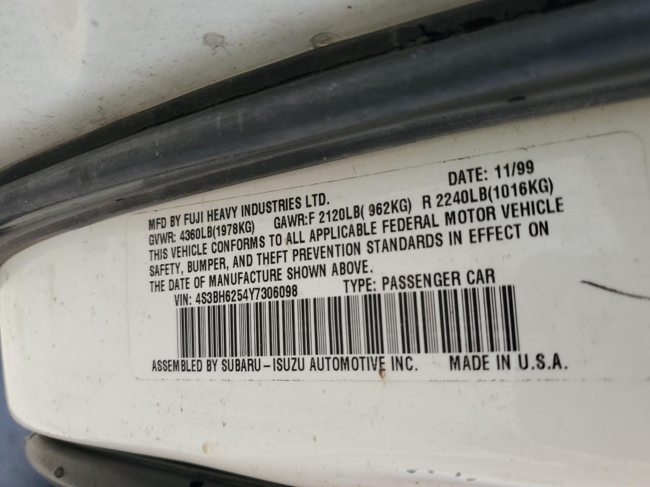 2000 Subaru Legacy - Image 13