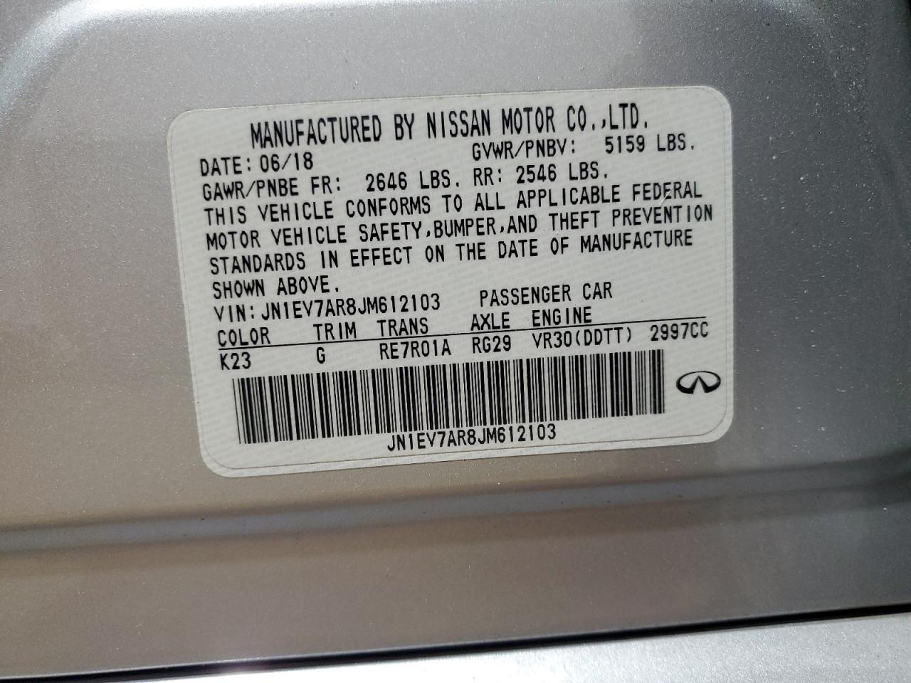2018 Infiniti Q50 - Image 13