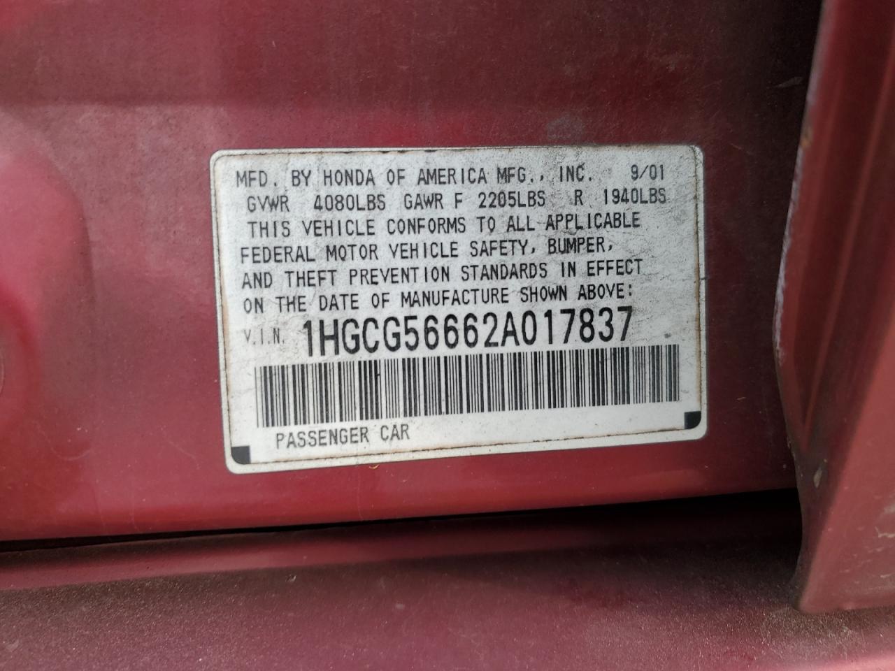 2002 Honda Accord - Image 14