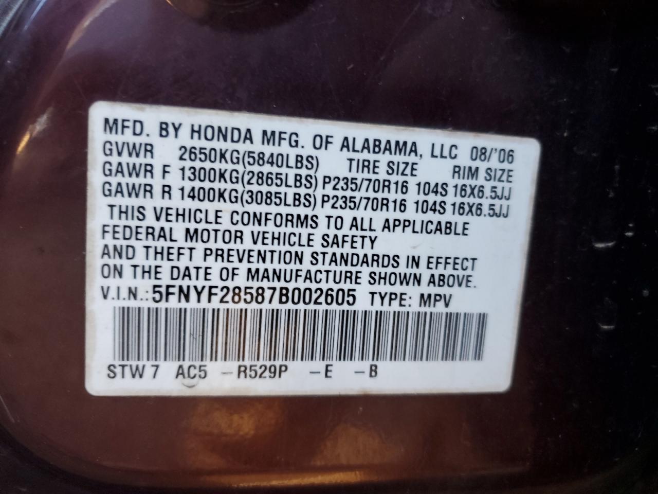 2007 Honda Pilot - Image 15