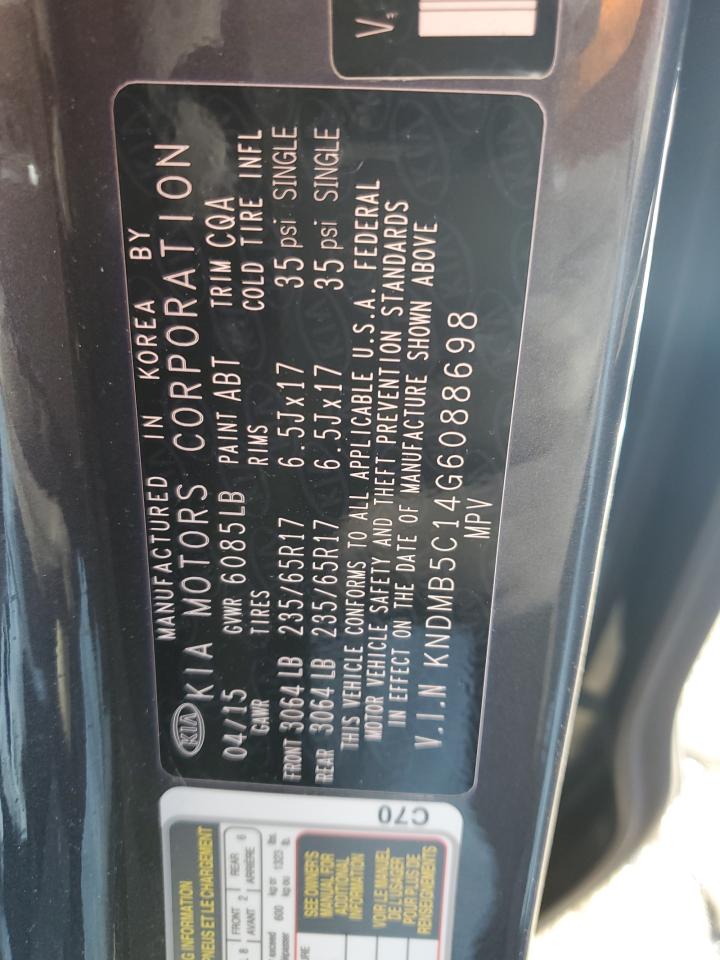 2016 Kia Sedona - Image 13