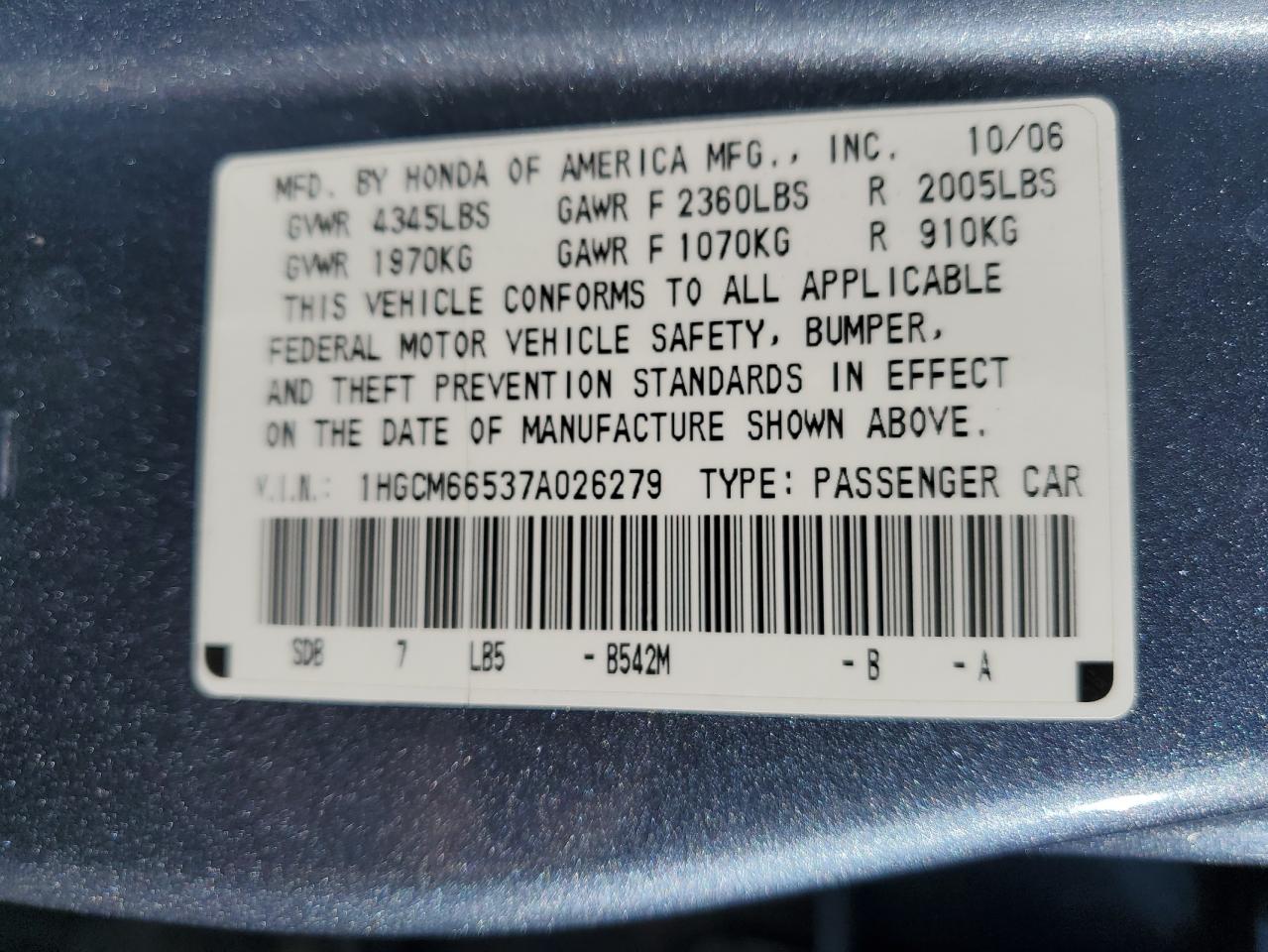 2007 Honda Accord - Image 12