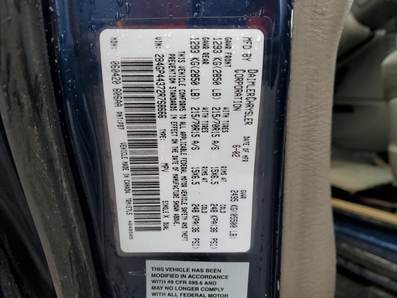 2002 Dodge Caravan - Image 16