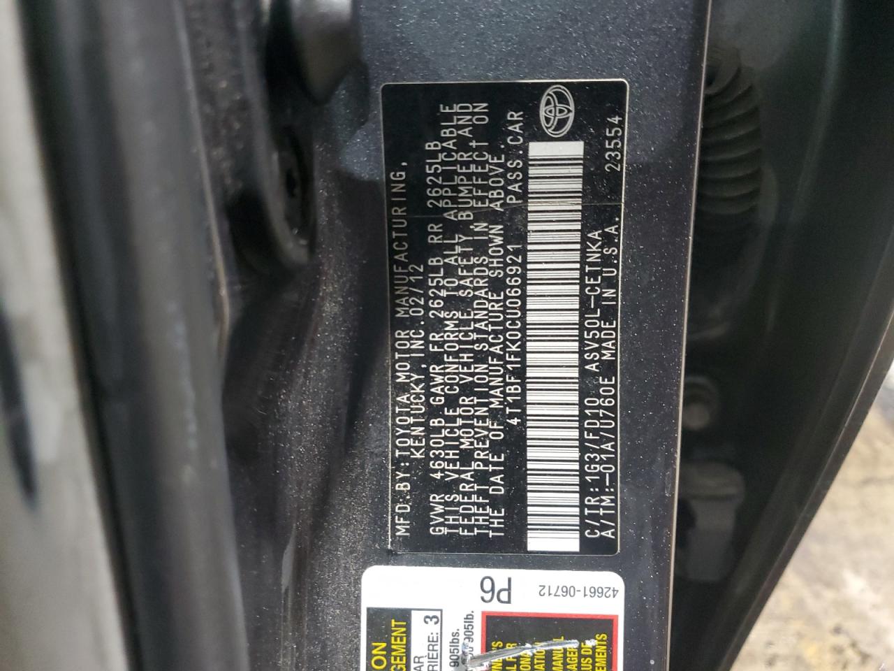 2012 Toyota Camry - Image 12