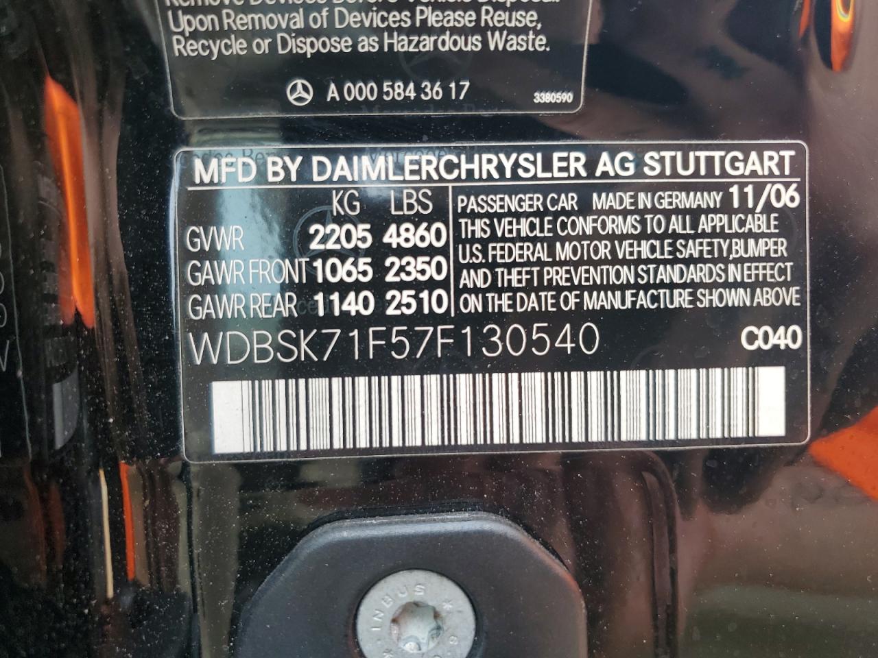 2007 Mercedes-Benz SL-klasse - Image 12
