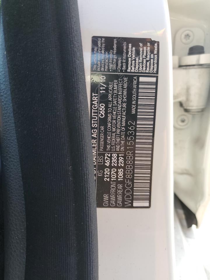 2011 Mercedes-Benz C 300 4Matic VIN: WDDGF8BB8BR155362 Lot: 85999714