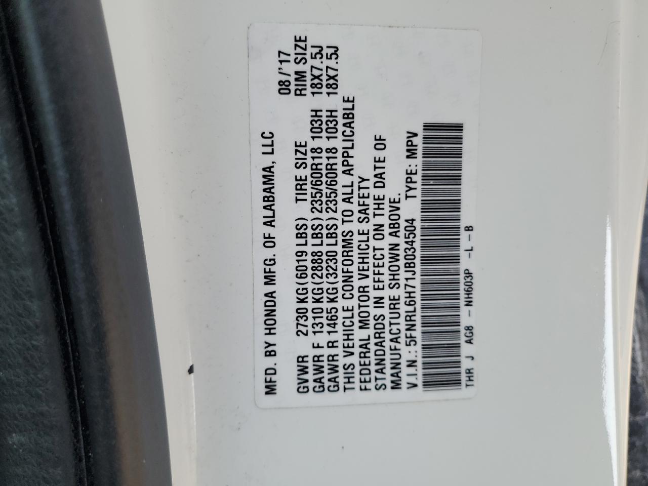 2018 Honda Odyssey - Image 13