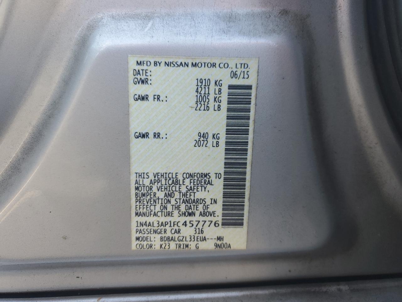 2015 Nissan Altima - Image 12