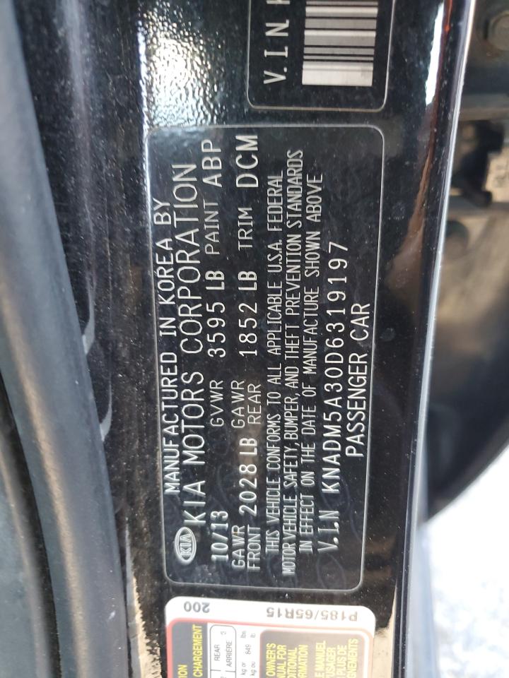 VIN KNADM5A30D6319197 2013 KIA RIO no.13