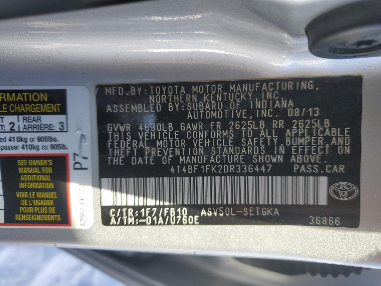 2013 Toyota Camry - Image 12