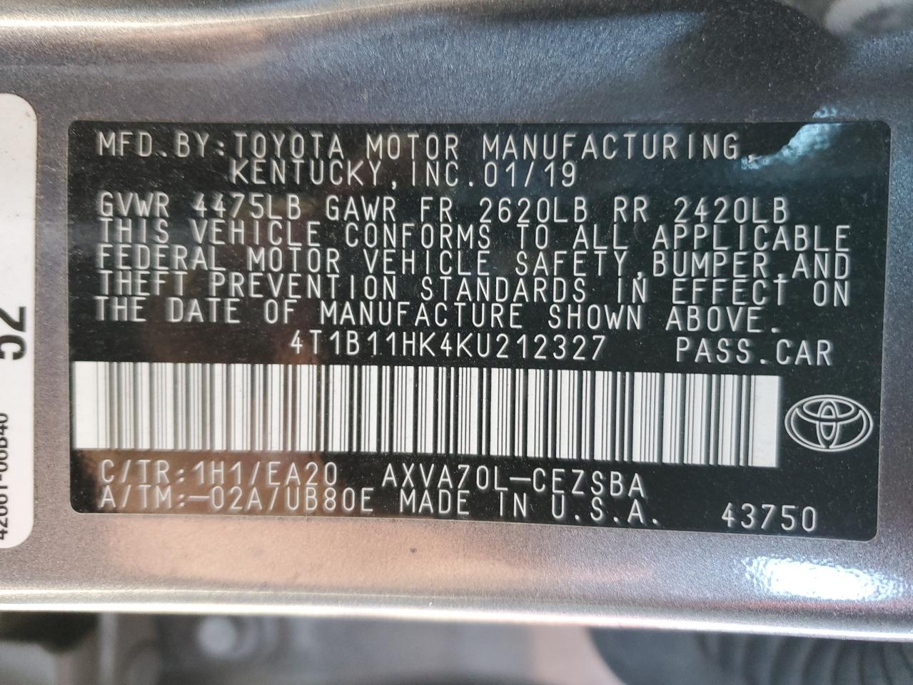 2019 Toyota Camry - Image 12