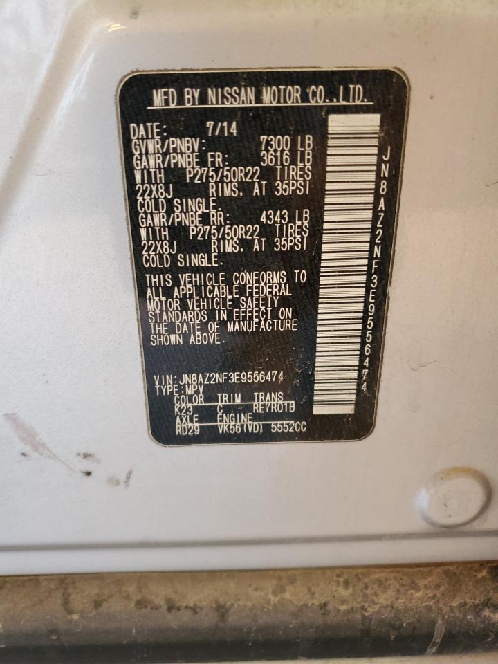 2014 Infiniti Qx80 VIN: JN8AZ2NF3E9556474 Lot: 88777025