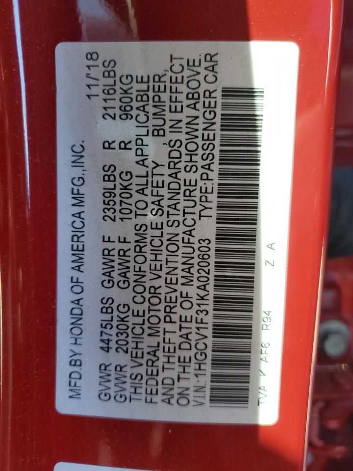 2019 Honda Accord - Image 12