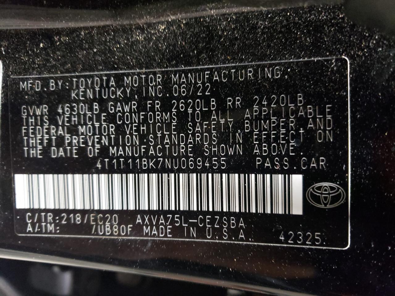 2022 Toyota Camry - Image 12