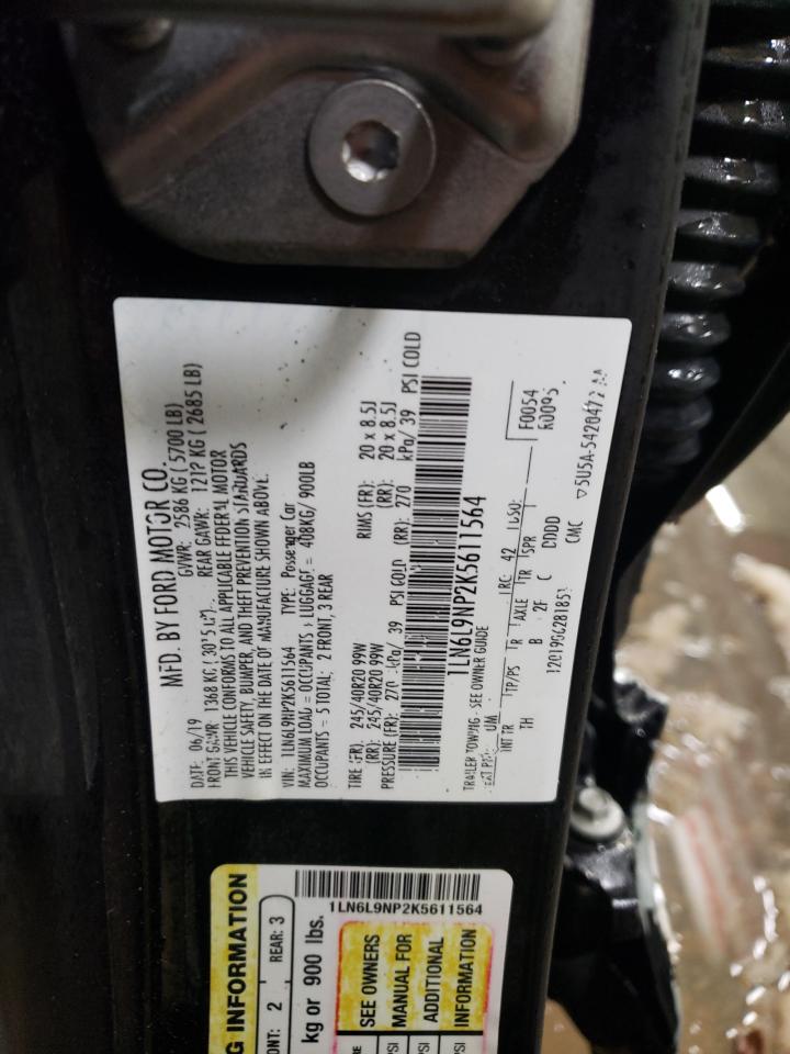 2019 Lincoln Continental Reserve VIN: 1LN6L9NP2K5611564 Lot: 87714225