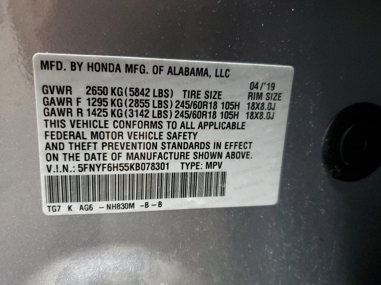 2019 Honda Pilot - Image 13