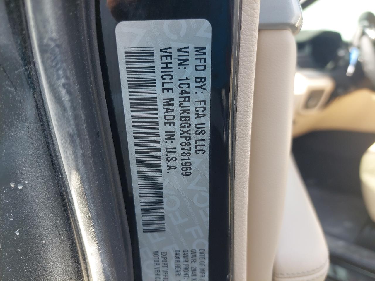 1C4RJKBGXP8781969 - 2023 JEEP GRAND CHER - #42078775