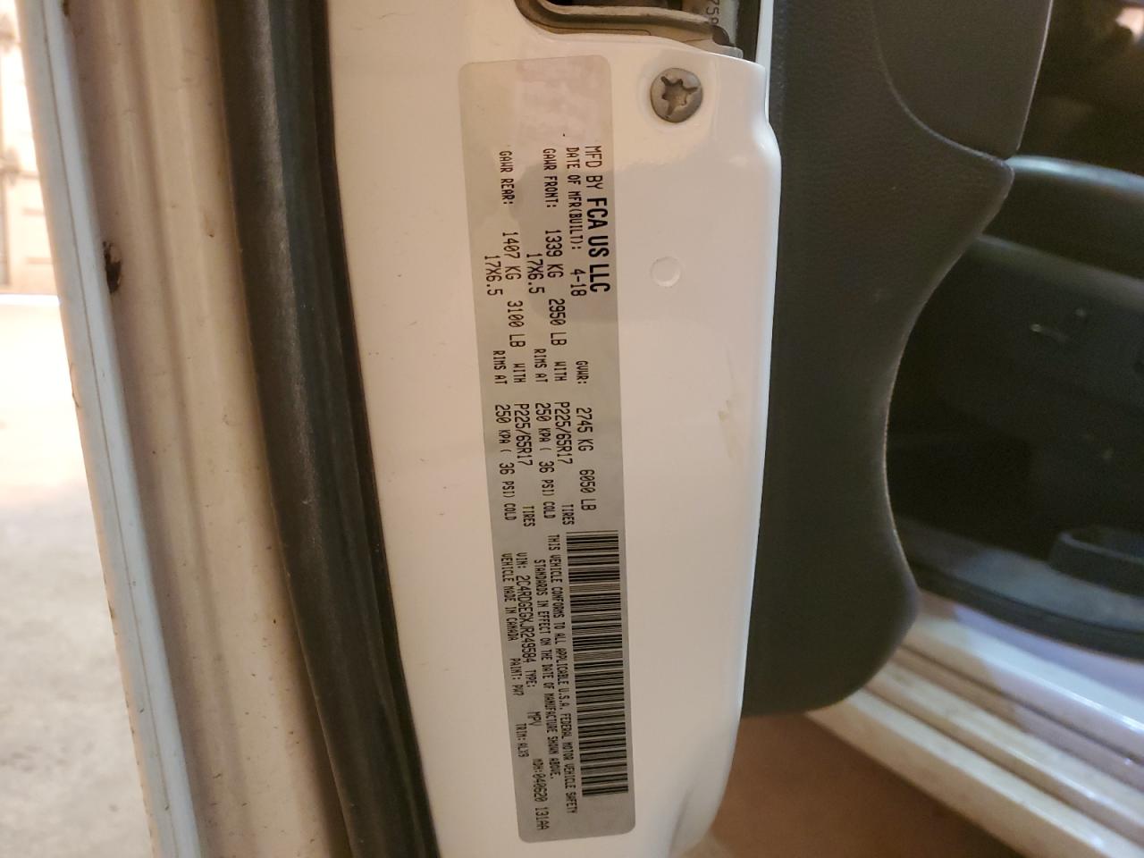 2018 Dodge Grand Caravan Gt VIN: 2C4RDGEGXJR249584 Lot: 41516345