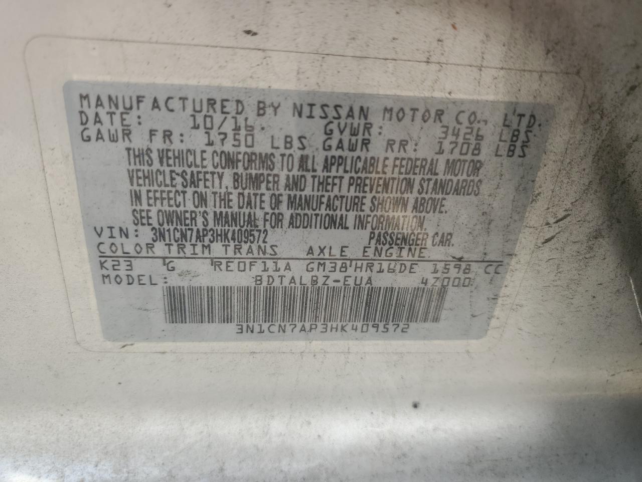 2017 Nissan Versa - Image 12