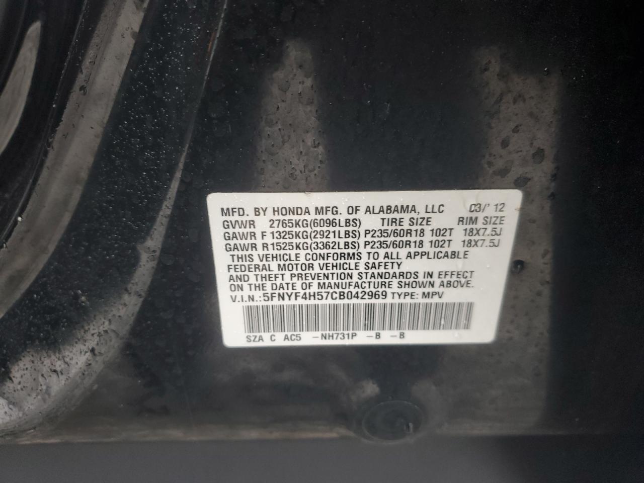 2012 Honda Pilot - Image 13