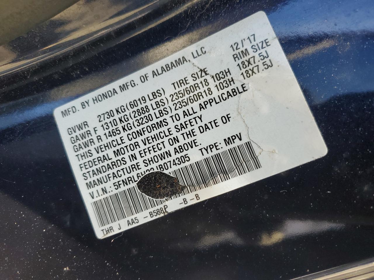 2018 Honda Odyssey - Image 13