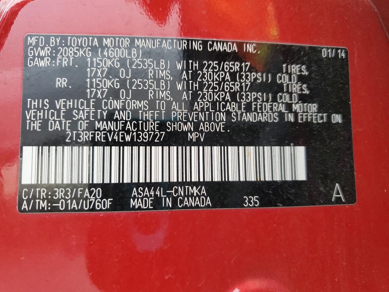 2014 Toyota RAV 4 - Image 13