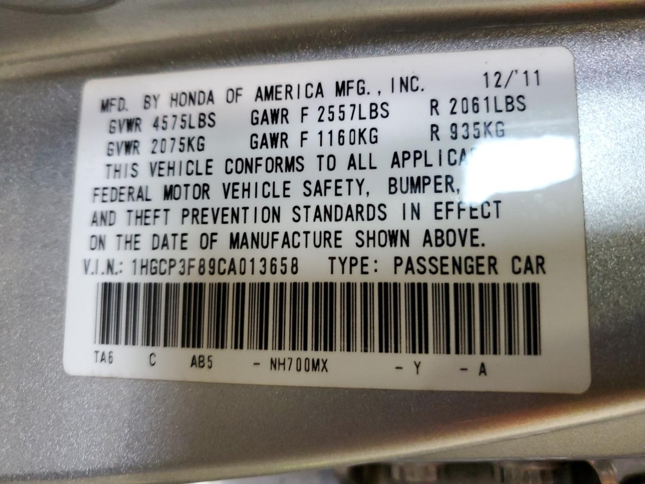 2012 Honda Accord - Image 12