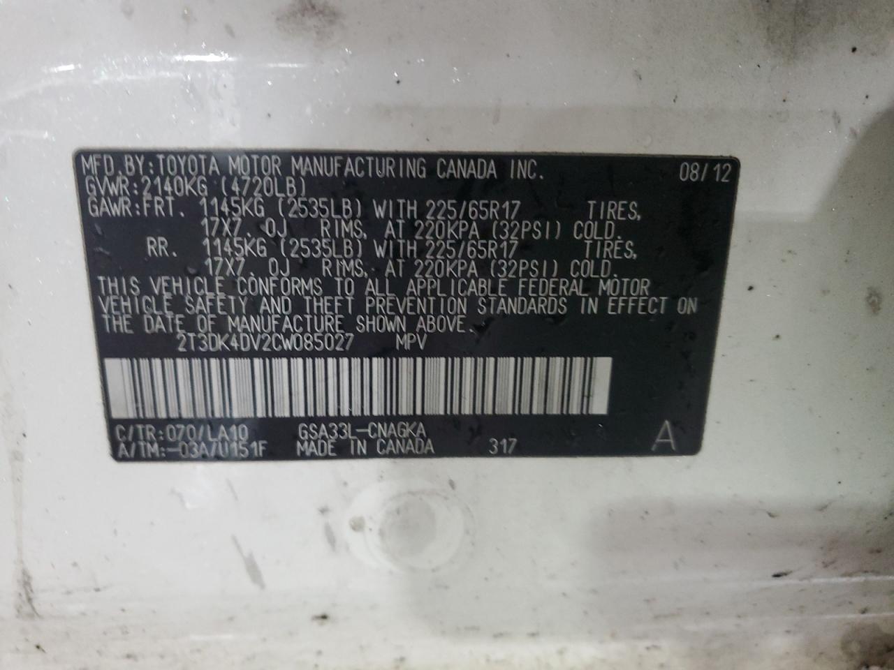 2012 Toyota RAV 4 - Image 13