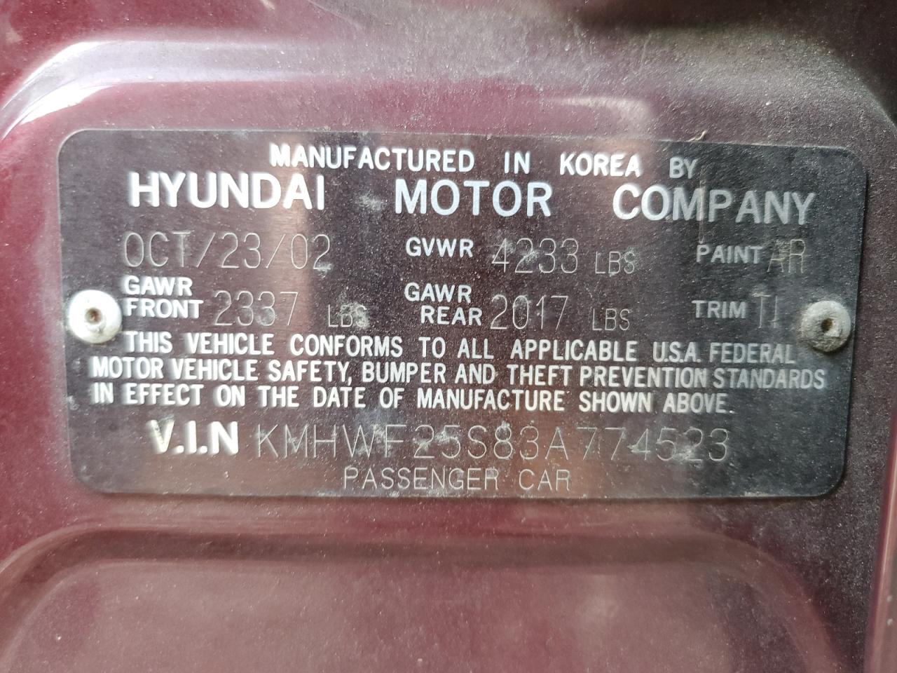 2003 Hyundai Sonata - Image 12