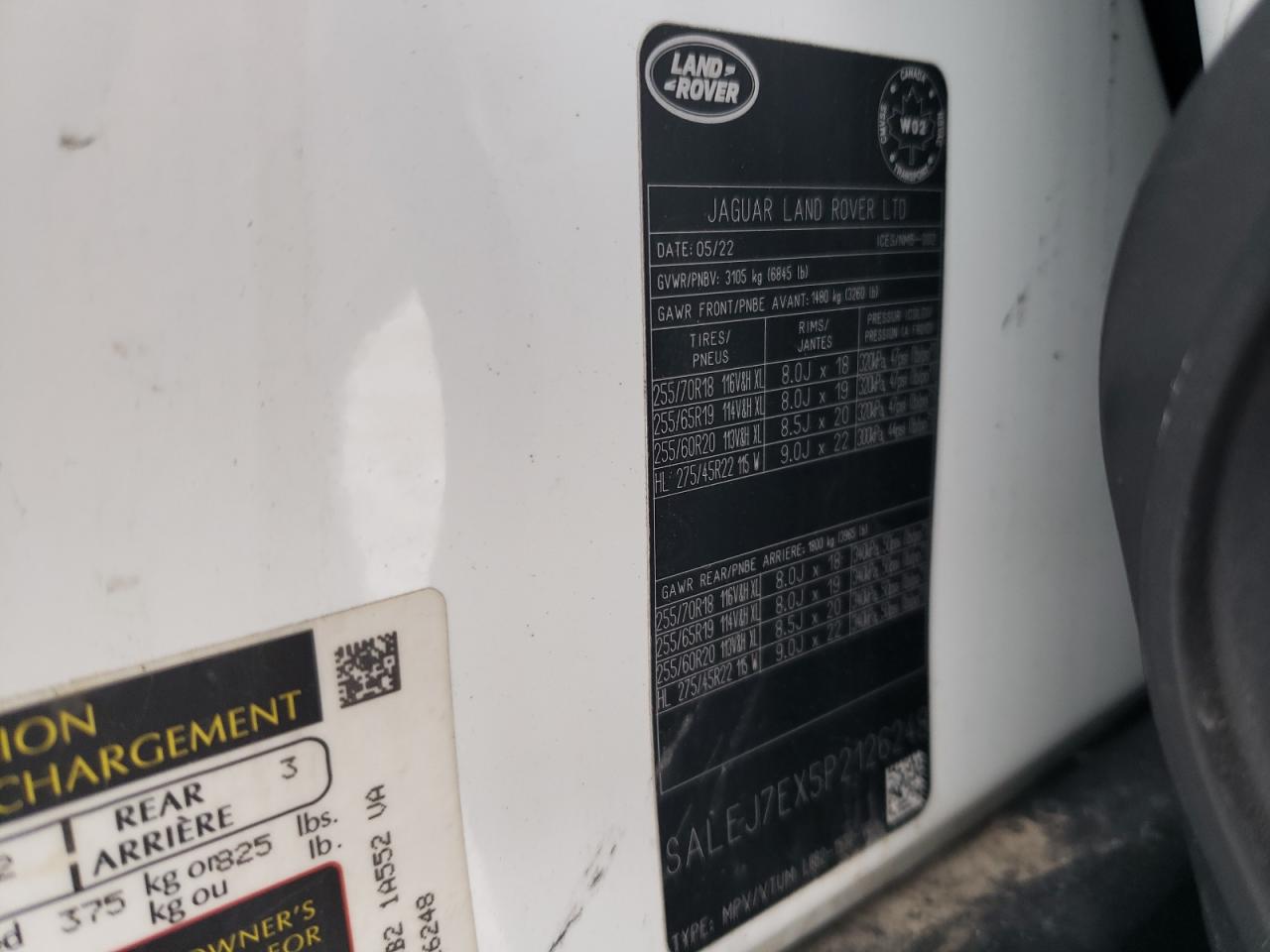 2023 Land Rover Defender 110 S VIN: SALEJ7EX5P2126248 Lot: 41765975